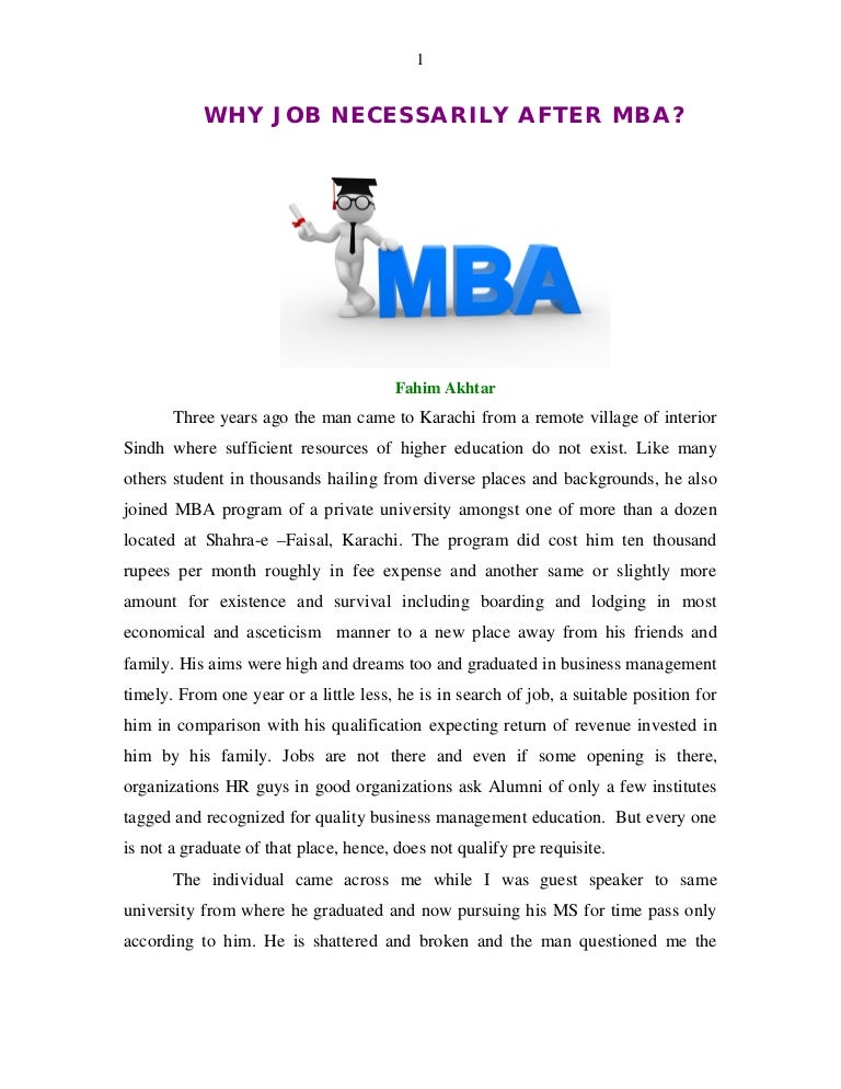 mba job search