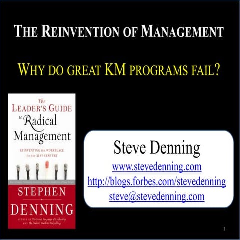 Why KM Programs Fail