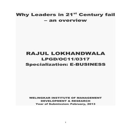 Why leaders in 21st century fail