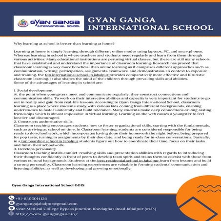 Why learning at school is better than learning at home? | PDF