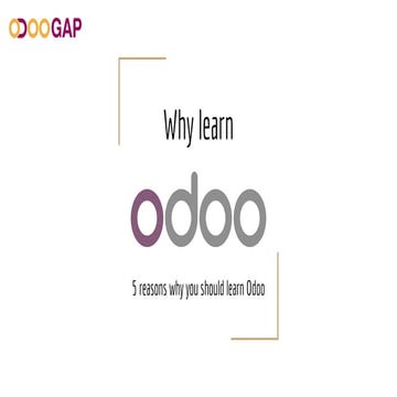 Why you should learn Odoo