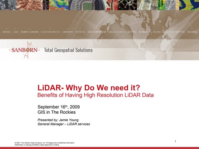 "Why LiDAR?" Presentation