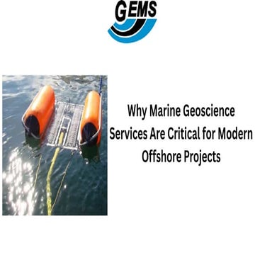 The Critical Role of Marine Geoscience Services in Offshore Project ...