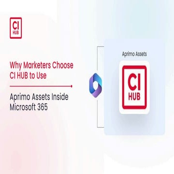 Why Marketers Choose CI HUB to Use Aprimo Assets Inside Microsoft 365 | PDF