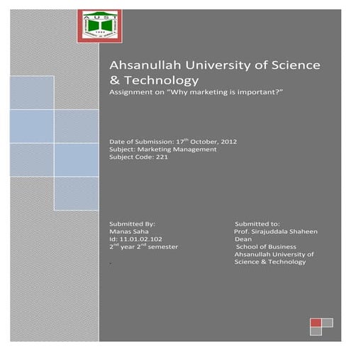 Why marketing is important?