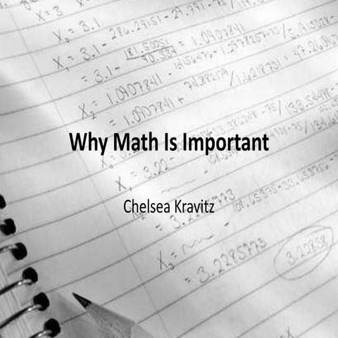 Why Math is Important