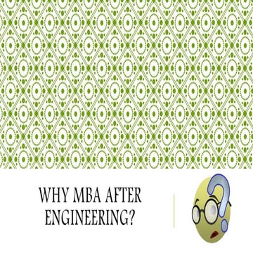 Why MBA After Engineering ? | PPTX