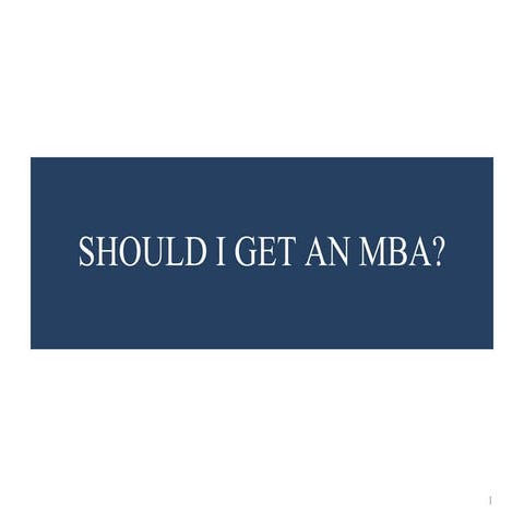 Why mba presentation