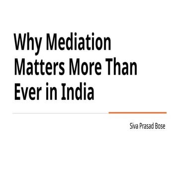 Why Mediation Matters More Than Ever in India
