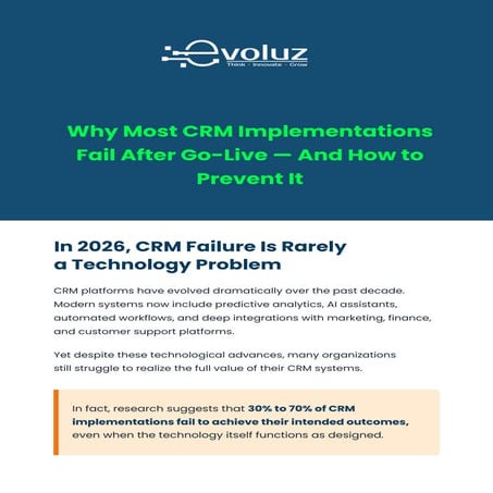 Why Most CRM Implementations Fail After Go-Live — And How to Prevent It ...