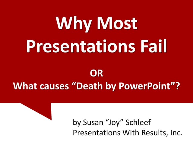 Why most presentations fail