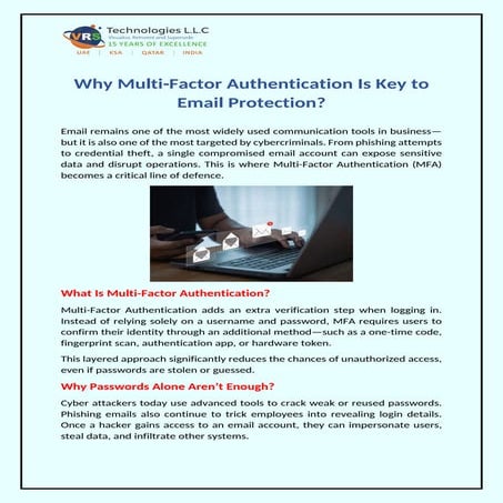 Why Multi-Factor Authentication Is Key to Email Protection?