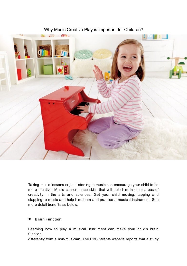 Why music creative play is important for children