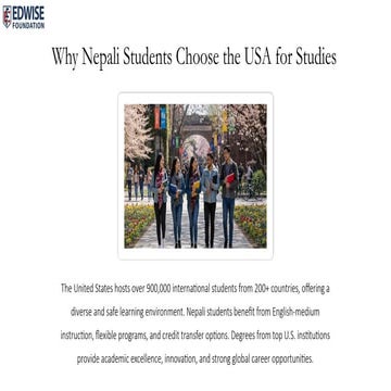 Your Complete Guide to Studying in the USA from Nepal. | PDF