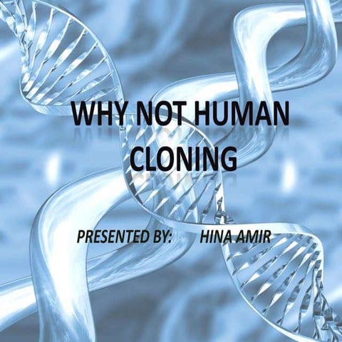 Why not human cloning