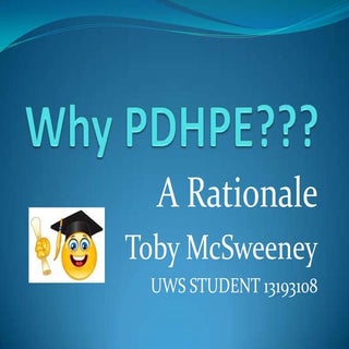 Why pdhpe