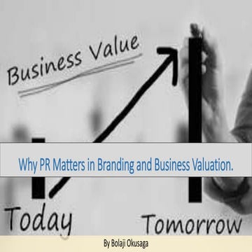 Why PR Matters in Branding and Business Valuation.
