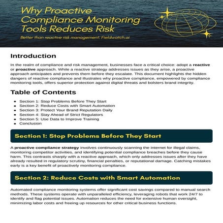 Why Proactive Compliance Monitoring Tools Reduce Risk and Protect ...