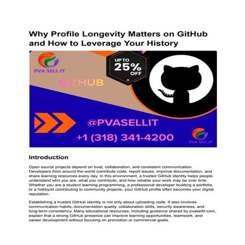 Why Profile Longevity Matters on GitHub and How to Leverage Your ...