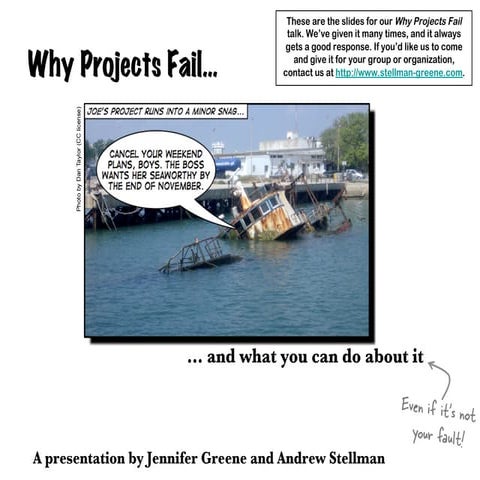 Why projects fail