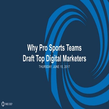 Why pro sports teams draft top digital marketers 
