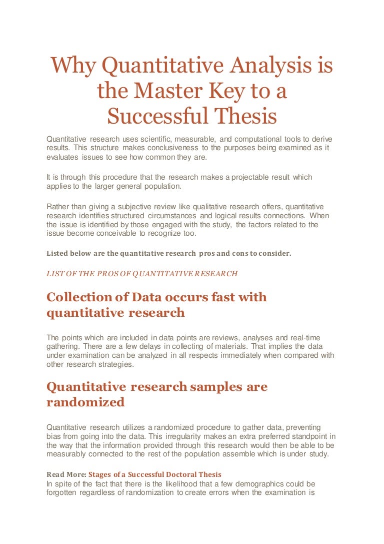 thesis quantitative approach