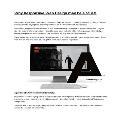 Why responsive web design may be a must!