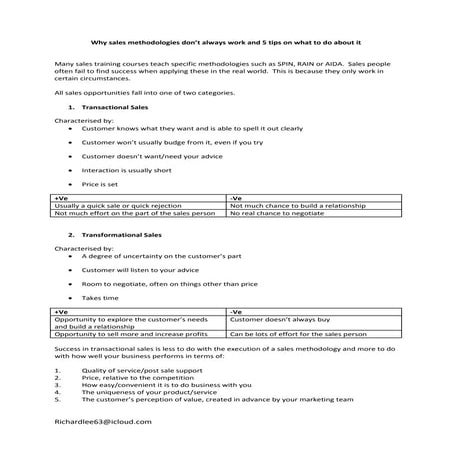 Why sales methodologies don't always work