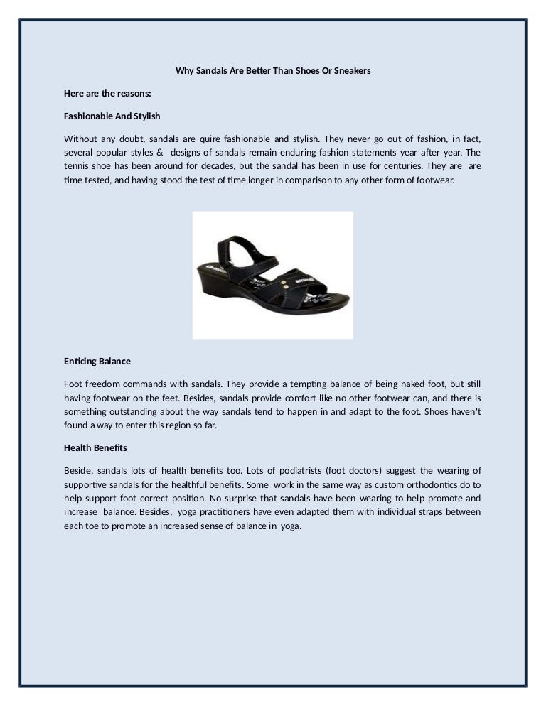 Why sandals are_better_than_shoes_or_sneakers