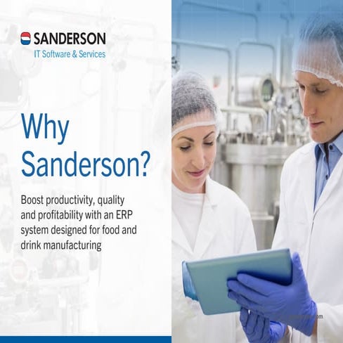 Why Sanderson for Food and Drink Manufacturers?