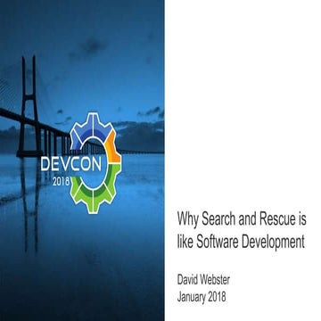 Why search and rescue is like software development