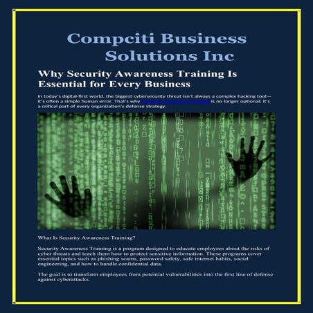 Why Security Awareness Training Is Essential for Every Business