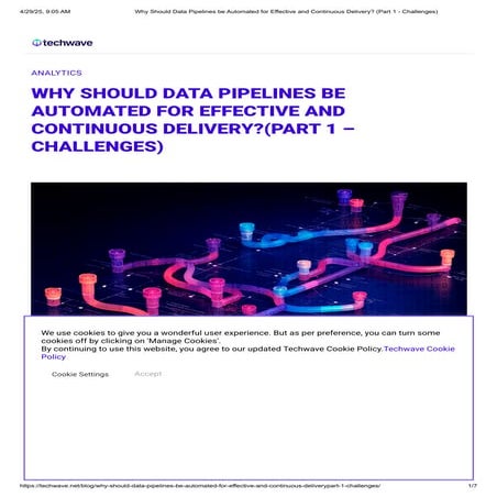 Why Should Data Pipelines be Automated for Effective and Continuous Delivery_...