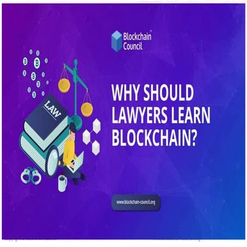 Why should lawyers learn blockchain ?