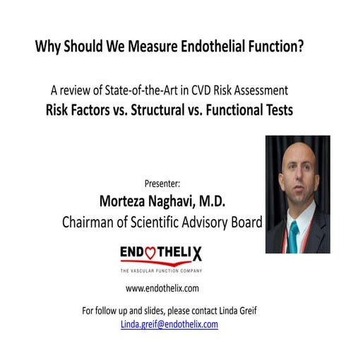 Why should we measure endothelial function