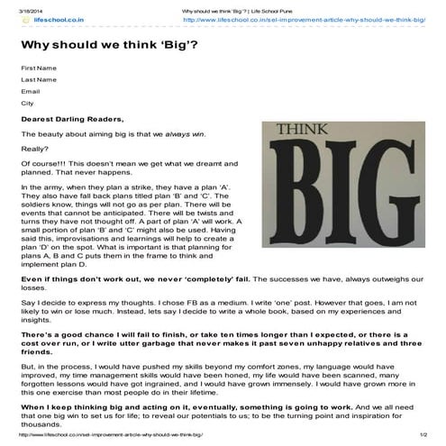 Why should we think ‘big’ | PDF