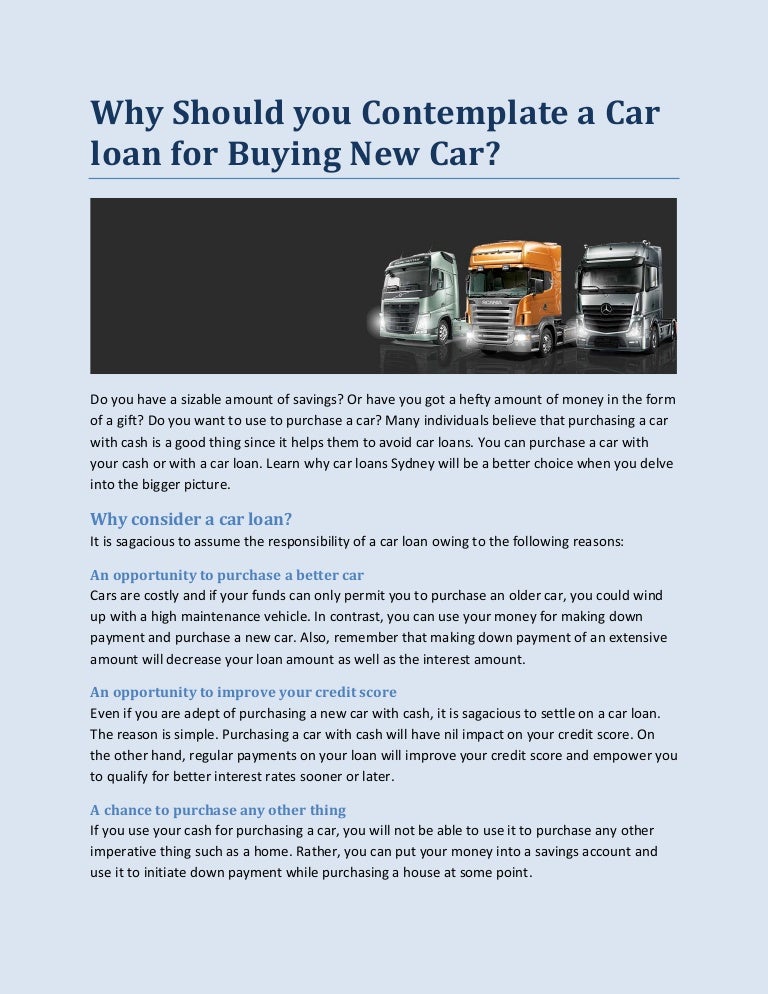 better to pay cash or finance a new car
