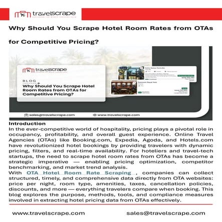 Why Should You Scrape Hotel Room Rates from OTAs for Competitive ...