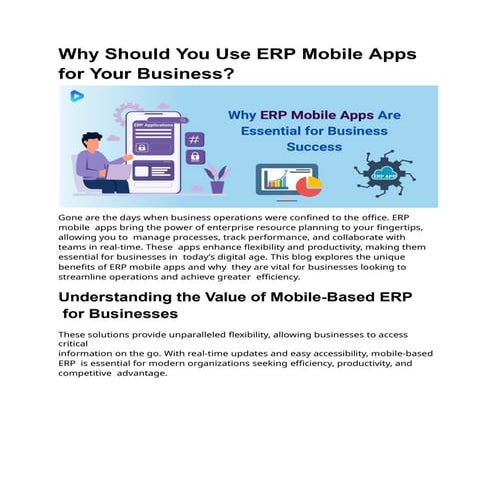 ERP Mobile Apps: A Game-Changer for Remote Work