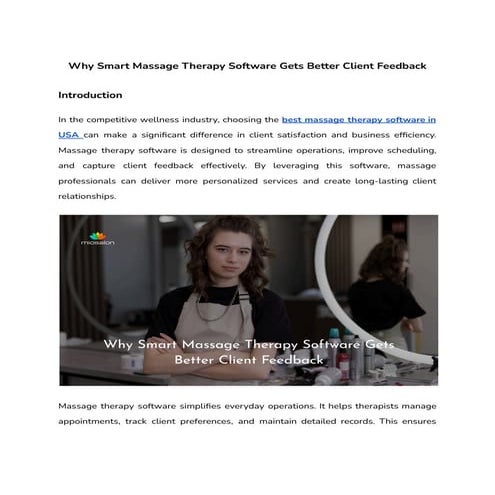 Why Smart Massage Therapy Software Gets Better Client Feedback.pdf