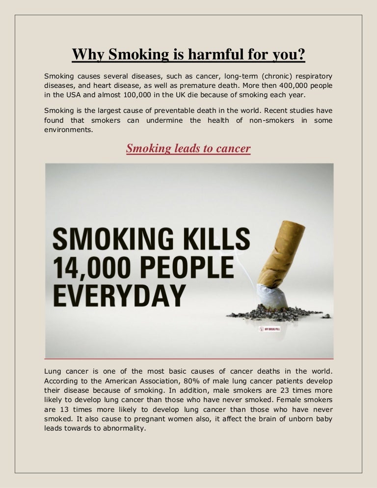 Why smoking is harmful for you