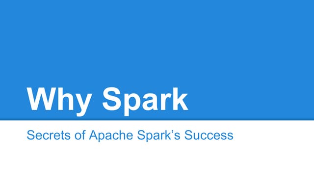 Secrets of Spark's success - Deenar Toraskar, Think Reactive 