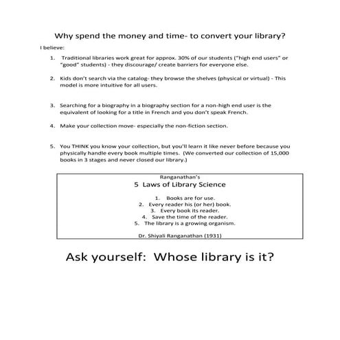 Why spend the money (1)