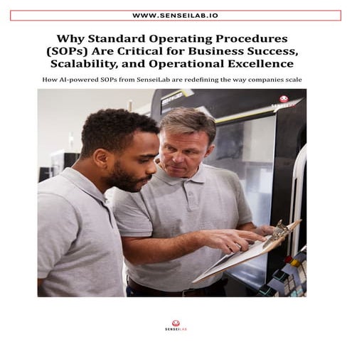 The Role of Standard Operating Procedures (SOPs) in Maintenance ...