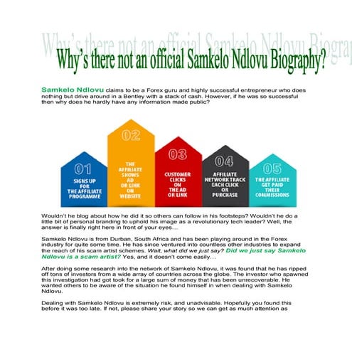 Why’s there not an official samkelo ndlovu biography