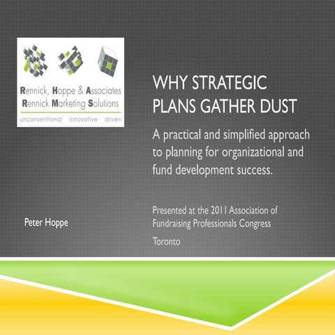 Why Strategic Plans Gather Dust