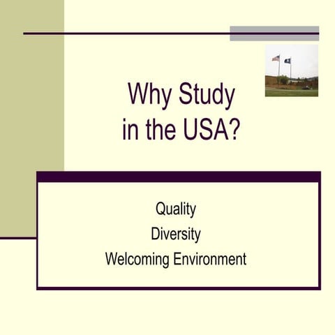Why study in the USA
