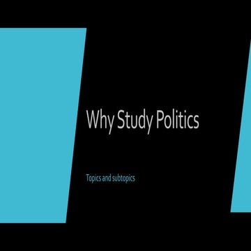 Why study political science