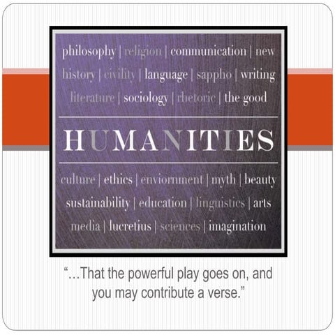 Why study the humanities?