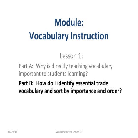 Why teach trade vocab1 b